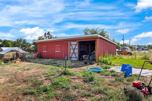 View of pole building