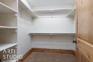 View of walk in closet