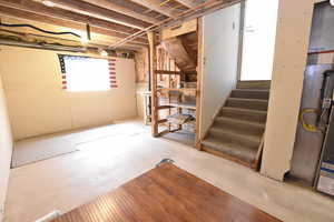 Basement with stairs
