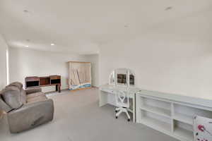 Office with recessed lighting