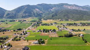 View of rural area with a mountain backdrop