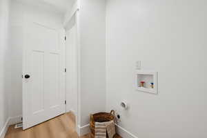 Upstairs laundry hook ups
