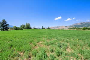 View of yard featuring a mountain view and a view of countryside