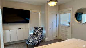 Bedroom featuring carpet flooring