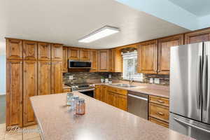 All Appliances Included - notice low profile microwave
