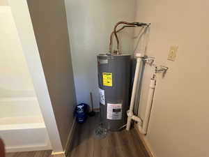 Water heater with washer and dryer hookups