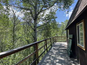 View of wooden deck