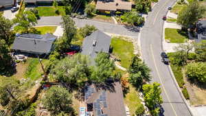 Aerial view of residential area