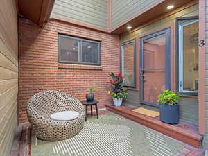 View of front deck and Entry