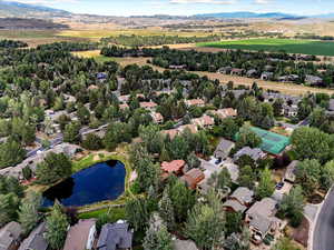 Aerial overview of greater residential area