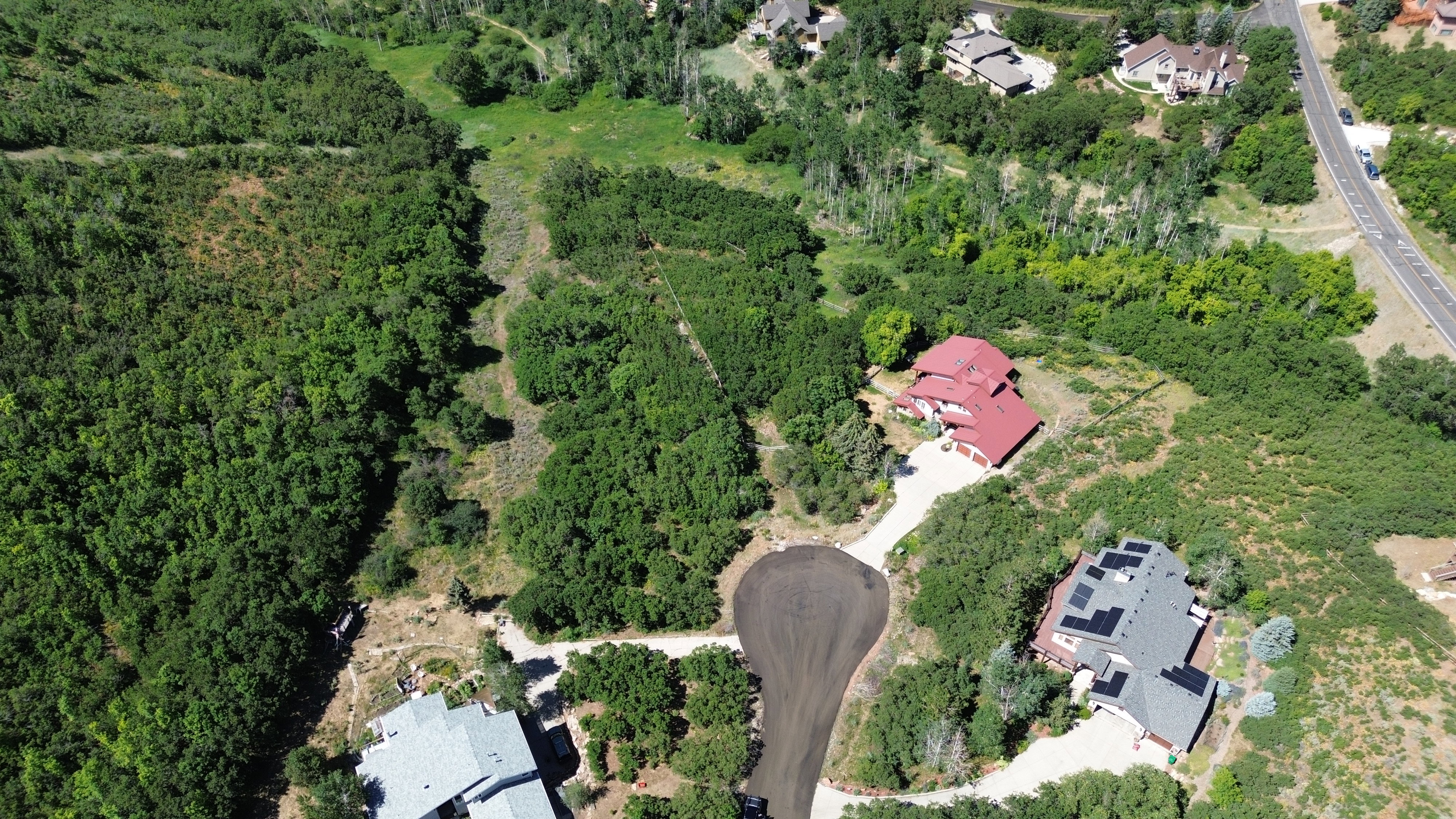 Aerial view of property and surrounding area