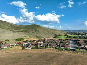 Mountain view with nearby suburban area