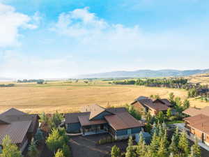 Aerial view of sparsely populated area
