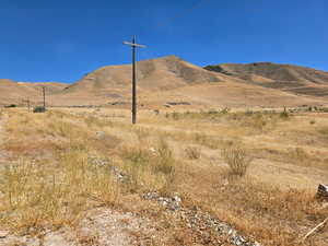 Mountain view with rural landscape