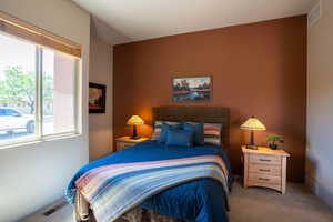 View of carpeted bedroom