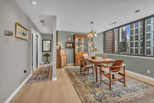 2 photos of this dining space required because it's stunning.