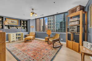 Owners Suite used as a study-chillax-music room.