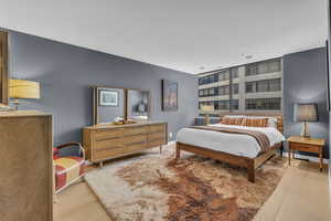Large bedroom with walk-in closet.