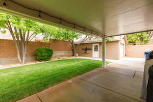 View of yard featuring a patio