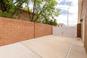 View of patio / terrace featuring a gate
