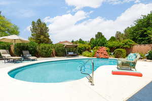View of pool with a patio area