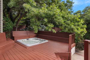 View of wooden terrace