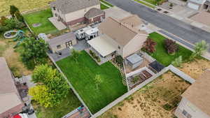 Aerial view of residential area