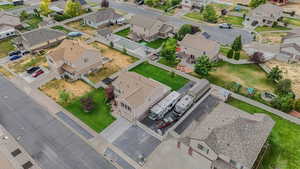 Aerial view of residential area