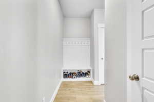 Mudroom with half bath