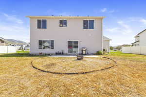 Back of house with a patio area