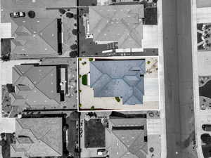 Aerial overview of property's location with property boundaries highlighted