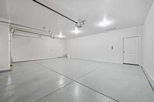 Garage with baseboards