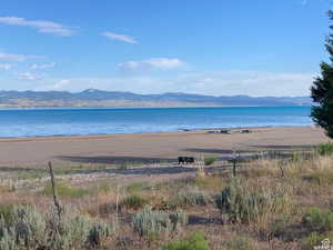 Water view featuring a mountain backdrop