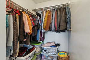 View of walk in closet