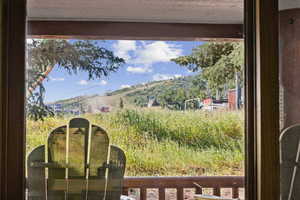 View of yard featuring a mountain view