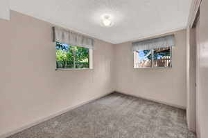 Empty room featuring carpet and healthy amount of natural light