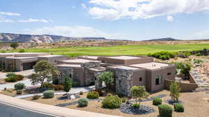 Mountain view featuring a local golf course