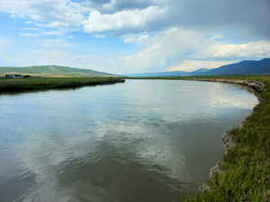 Water view featuring a mountainous background