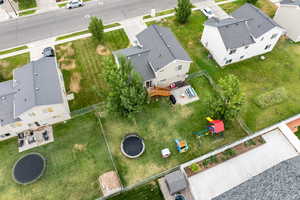 Aerial view of residential area