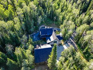 View of subject property featuring a forest