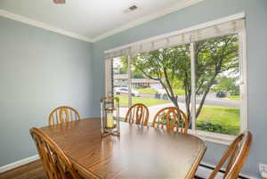 Lots of Natural Light Streaming into your Dining Area!