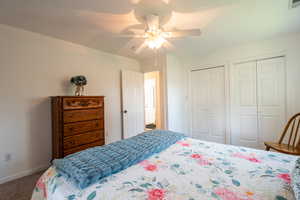 Primary Bedroom has Double Closets!