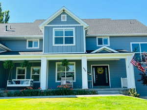 Huge Covered Front Porch, Picassa Shutters in Front. Finishing touches bringing out the best