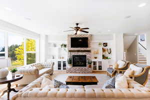 Built in Cabinets & Shelves, Gas Fireplace, Excellent Window Plan & Natural Lighting