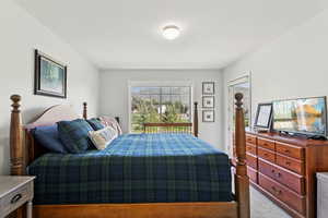 Bedroom featuring carpet floors