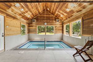 View of pool with a swimming pool