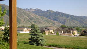 Mountain view with nearby suburban area