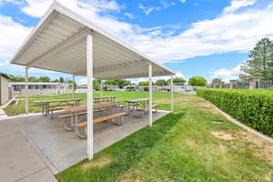 View of yard with a patio