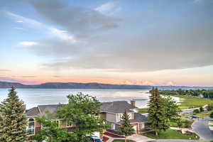 Water view with mountains