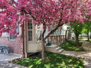 View of home's exterior with brick siding